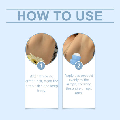 Underarm after Shave Soothing Roller Moisturizing Relieve Armpit Skin Pain Discomfort Reduce Redness Improve Dullness Quick-Dry